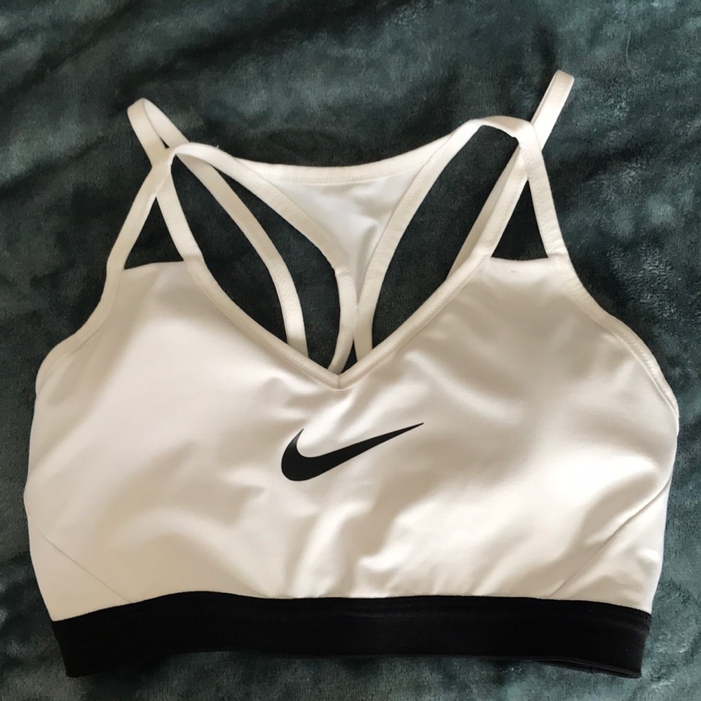 Nike Crossed Back White Sports Bra